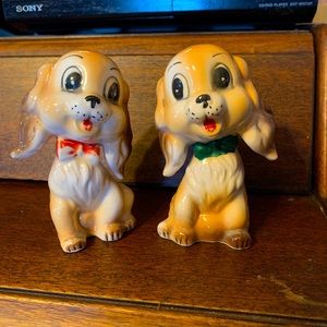 Vintage Spaniels S & P shakers.